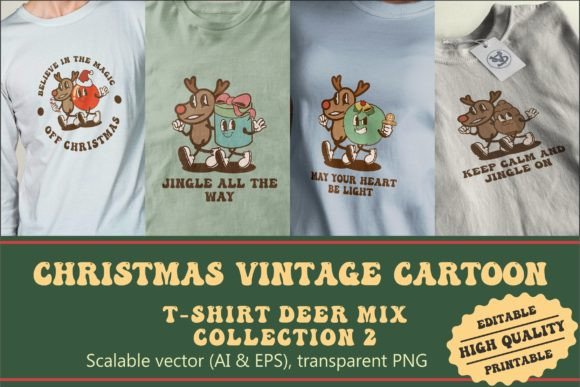 Christmas Deer Mix Vintage Cartoon Review