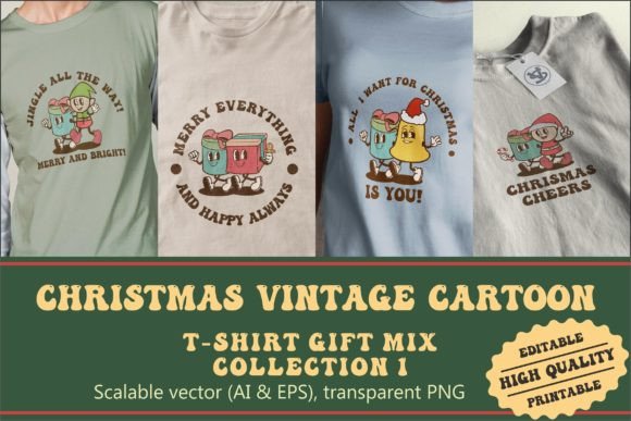 Christmas Gift Mix Vintage Cartoon: A Review for Sellers