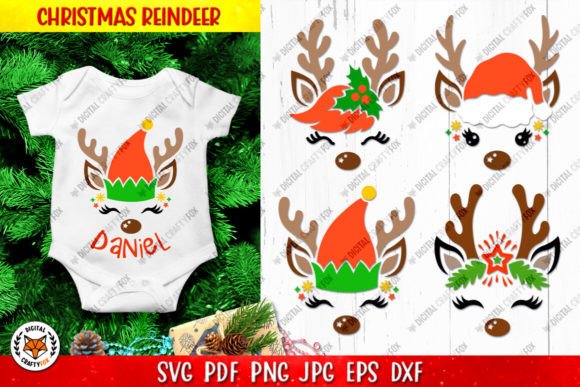 Christmas Reindeer Face SVG Review for Illustrations