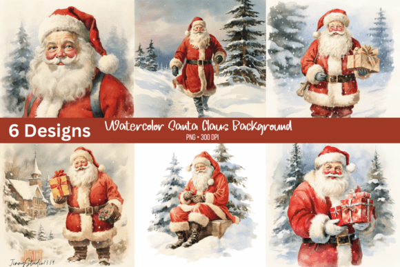Christmas Santa Claus Backgrounds for Editorial and Web Design