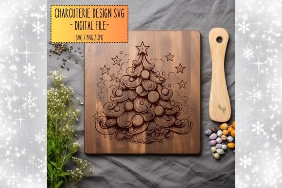 Christmas Tree Charcuterie Board SVG for Local Branding