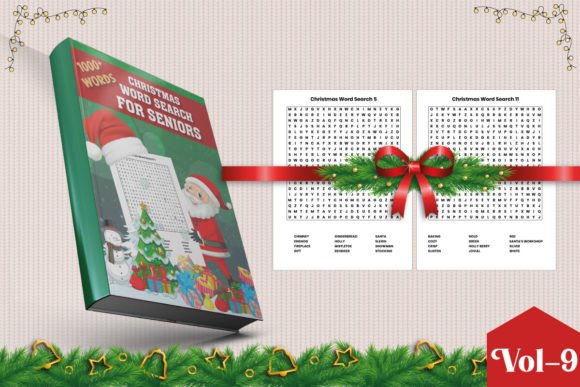Christmas Word Search for KDP Vol-9: Festive Illustrations for Publishers