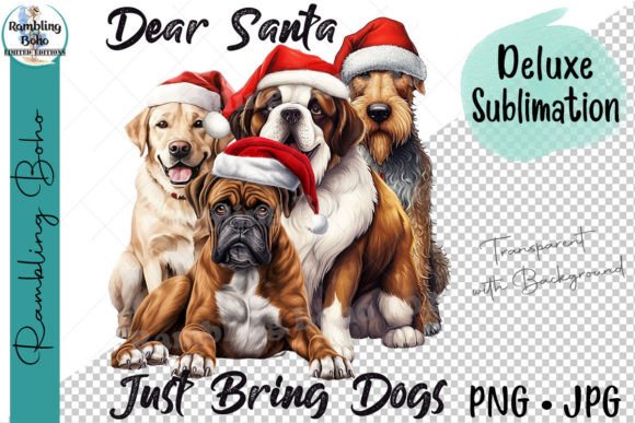 Happy Christmas Santa Dogs Embroidery Design Review