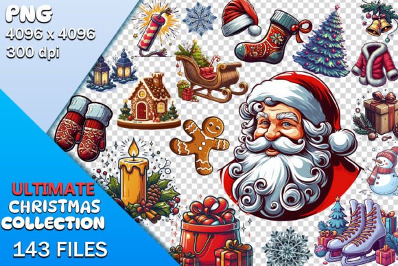 Ultimate Christmas Collection Illustrations for Digital Sellers