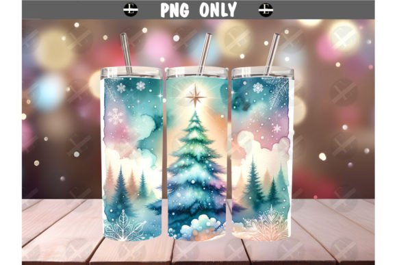 Watercolor Christmas Tree Tumbler Wrap Review